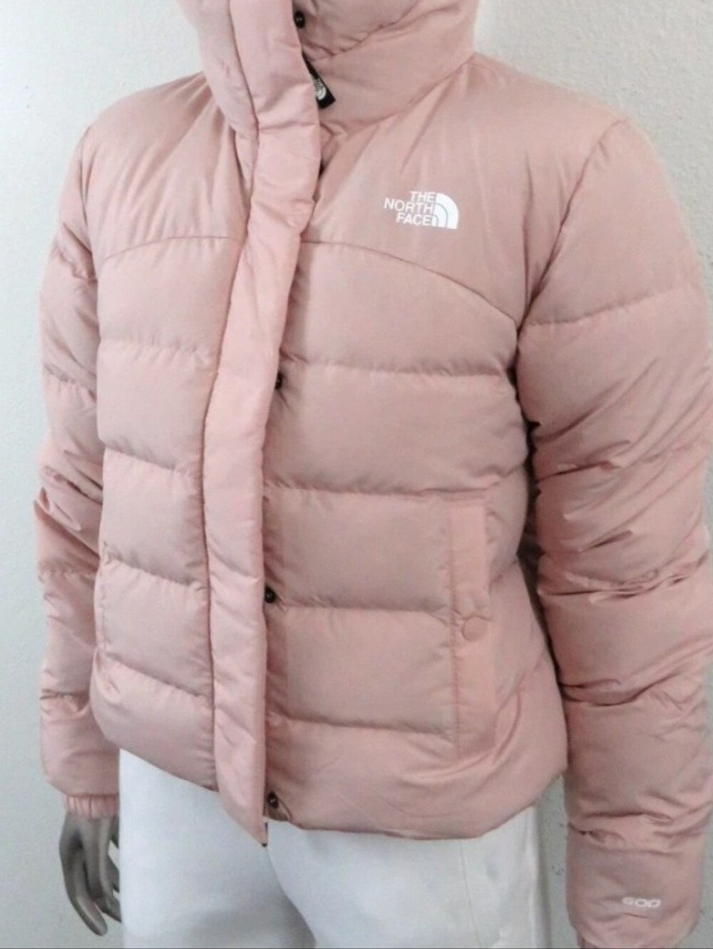 NWT The North Face Light Pink Moss Hooded Baltic Down Puffer Jacket Coat Sz XL - Picture 11 of 14